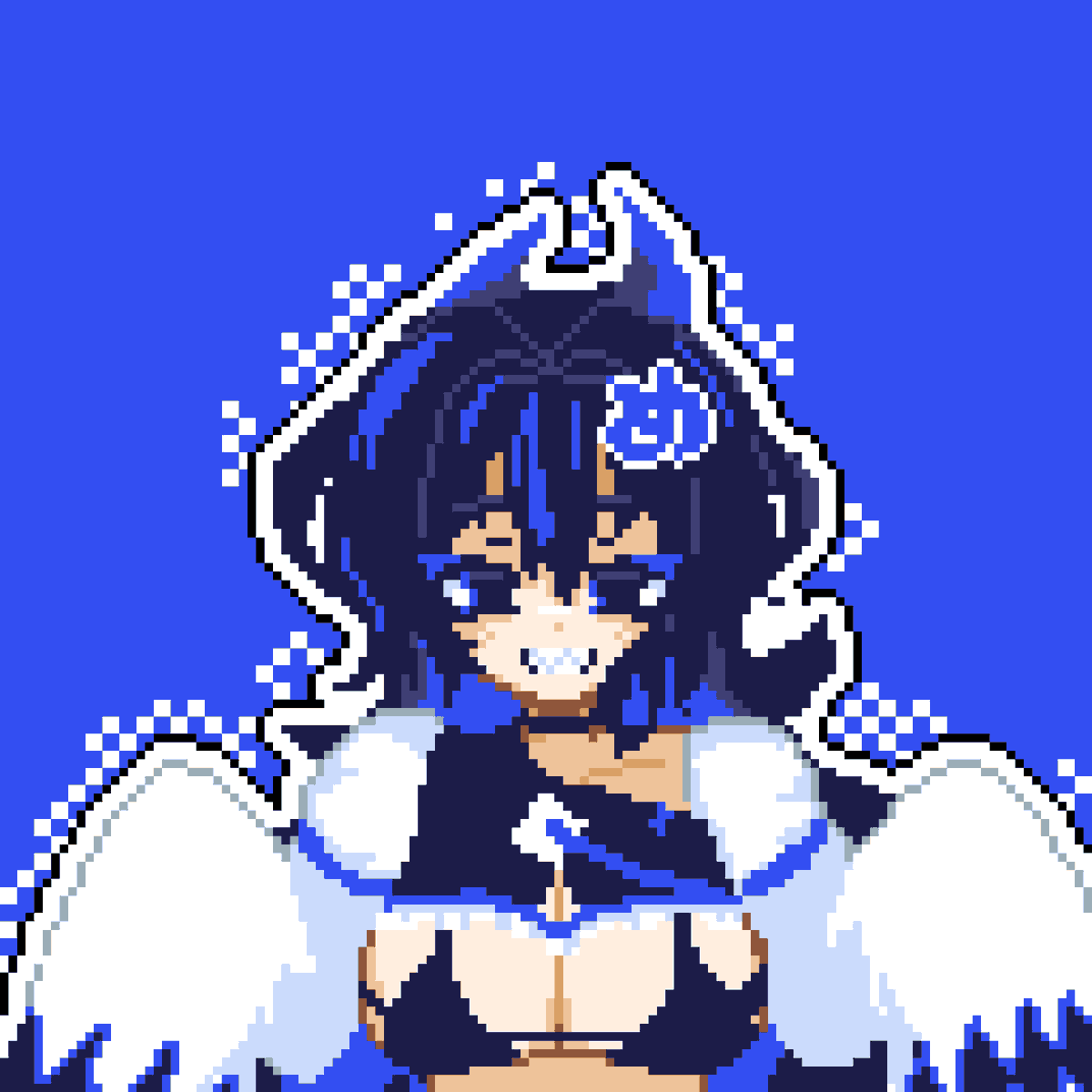 ラピスラズリを筆に乗せて。

#ドット絵
#pixelart