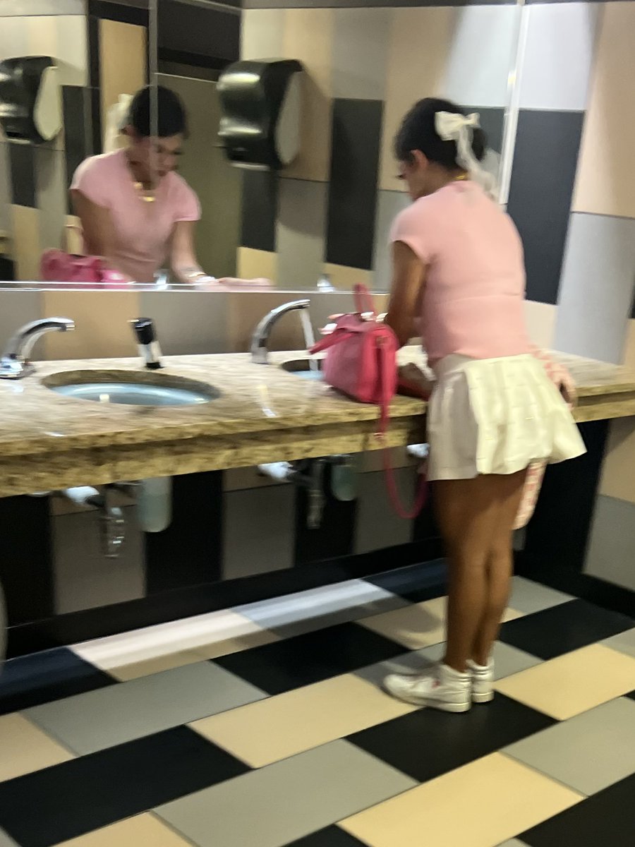 Templin_Jess's tweet image. I would not normally use this unladylike word. 

But when I asked my husband to caption this photo of a man in the the women’s restroom today, he said, “If there’s ever a time or a place to call someone a dick…” and then he promptly reminded me, “that thing is a vile enemy.” 😅