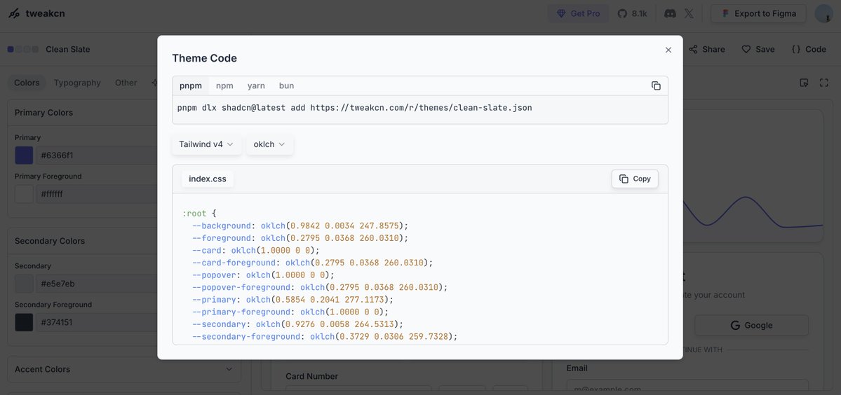 ¡He decidido comprar un plan de pago de TweakCN! Los temas personalizados generados por IA son muy prácticos, pero la ve