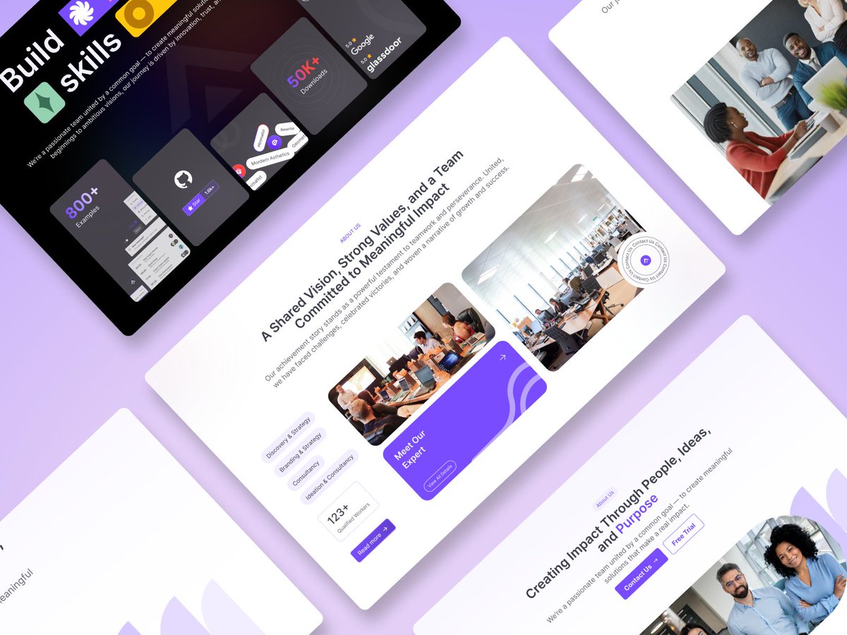 imananddesigner's tweet image. 🚀 𝐍𝐞𝐰 𝐃𝐞𝐬𝐢𝐠𝐧 𝐃𝐫𝐨𝐩!

Exploring a clean corporate look - minimal, structured, &amp;amp; built for impact. 👀

Every section is crafted to show purpose, people, and progress. 🌟

Good design doesn’t just look professional - it feels reliable. 👌
#DesignShot #UIDesign…