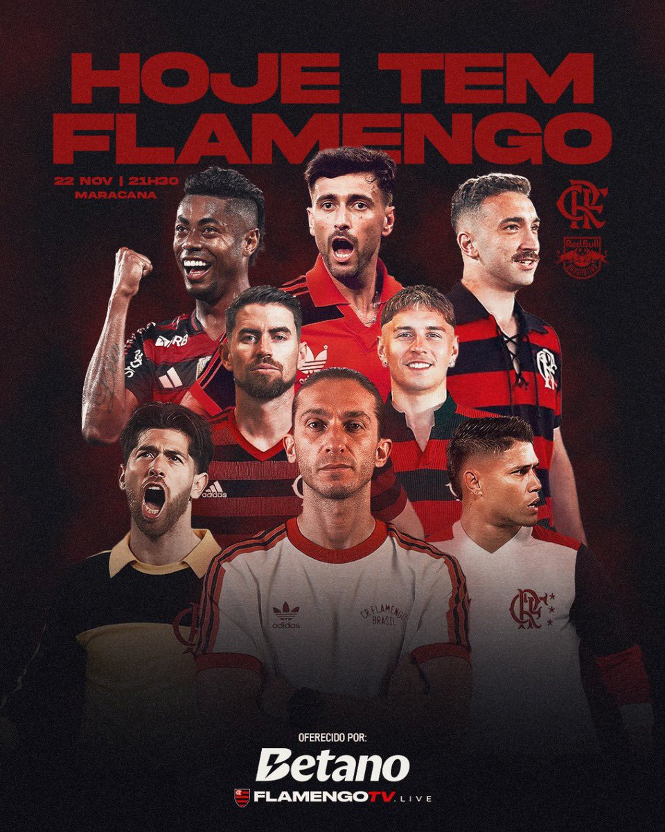 Flamengo's tweet image. ALÔ, NAÇÃO! HOJE TEM MENGÃO NO MARACA PARA MAIS UMA PARTIDA DECISIVA DE BRASILEIRÃO!

A partir das 21:30, o Mengão entra em campo para enfrentar o Red Bull Bragantino, em busca de mais 3 pontos no campeonato! 

A GENTE JOGA JUNTO! VAI PRA CIMA DELES, MENGOOOO!

#HojeTem #FLAxRBB…