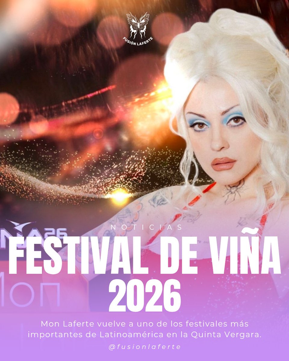 Nuestra Femme Fatale regresa a Viña 2026 para incendiar la Quinta Vergara. Prepárense para la noche en la que <a href="/monlaferte/">Mon Laferte</a> vuelve a reclamar su trono 💜🔥
#monlaferte #viñadelmar #viña26 #festivaldeviña #femmefatale