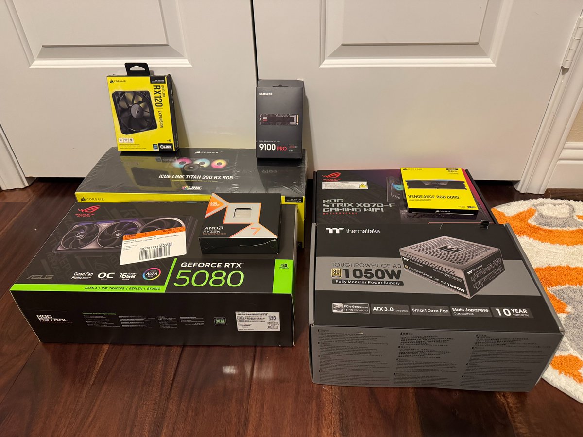 sebastavar's tweet image. Just bought a pile of parts... what should I install first?

P.S. This stack cost more than my Mac Studio and 14&quot; MBP with M4 Pro combined. But hey, it&apos;ll run gpt-oss-20B... right?