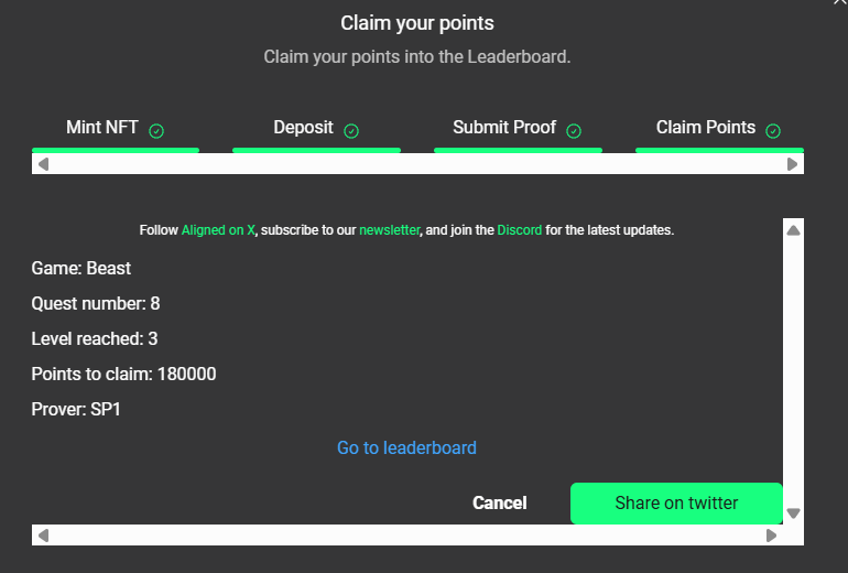 Zk아케이드 8일차

오늘도 어김없이 돌아온 8일차

문제 없이 8일차 점수 다 획득완료

앞으로 라운드 2라운드 남았네?

<a href="/alignedlayer/">Aligned</a> 
#ZKArcadeRound8