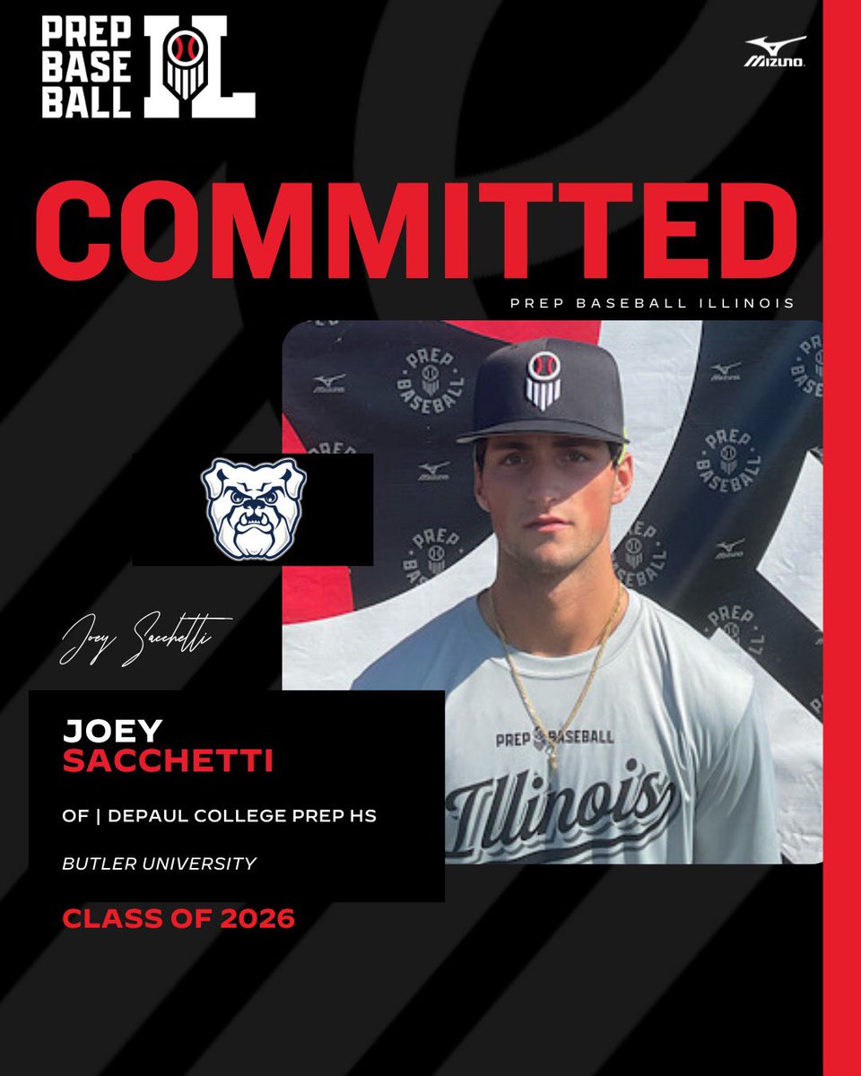 OF Joey Sacchetti (DePaul College Prep, 2026) commits to Butler.

Sacchetti is a toolsy left-handed bat that posted a 6.55 60-yd this year.

(<a href="/ButlerUBaseball/">Butler Baseball</a> | <a href="/DePaulPrepBSBL/">DePaul Prep Baseball</a>)

#ILStateGamesCommit

👤: loom.ly/gKkZlqo