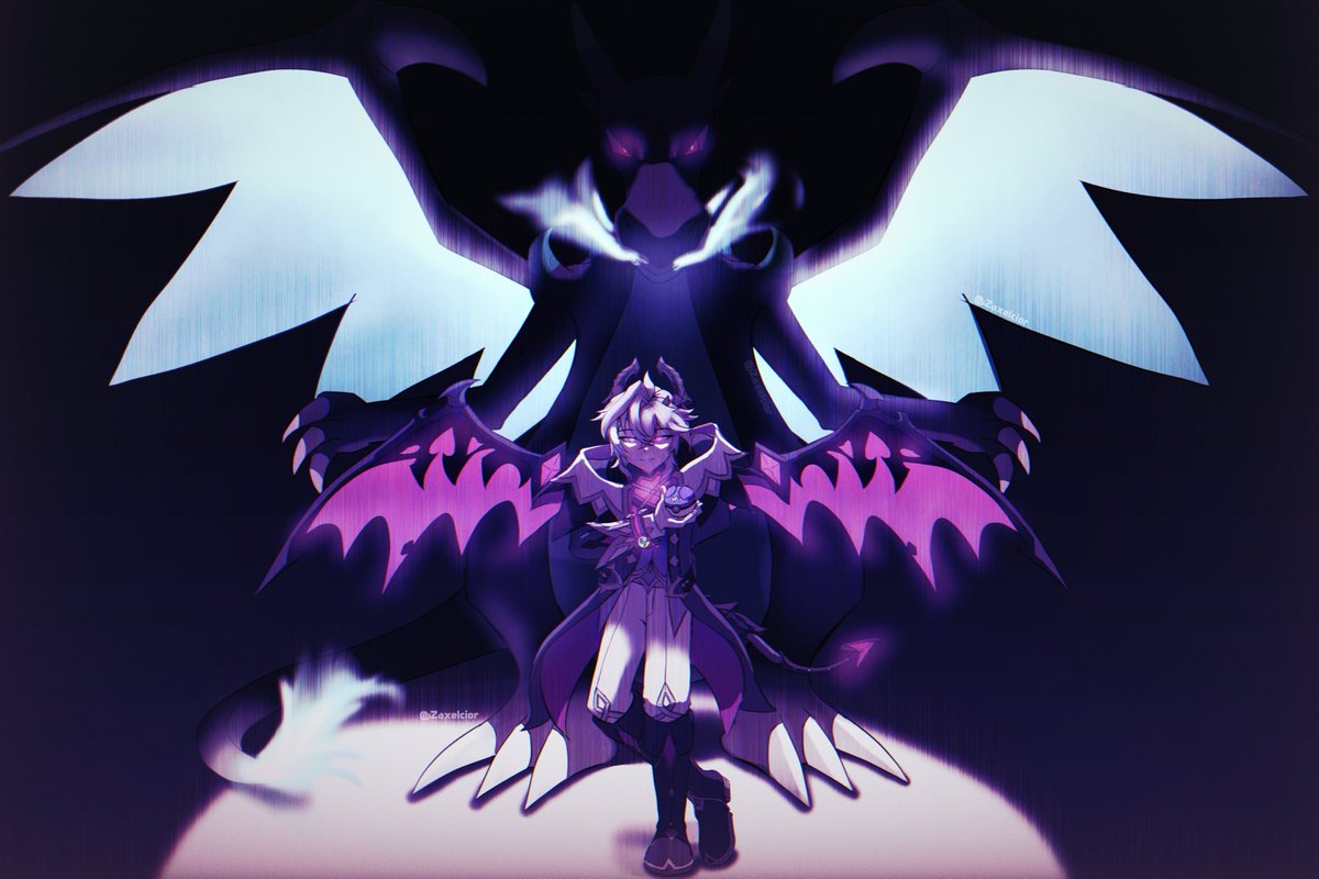 #Durin x Mega #Charizard X

#GenshinImpact #Pokemon