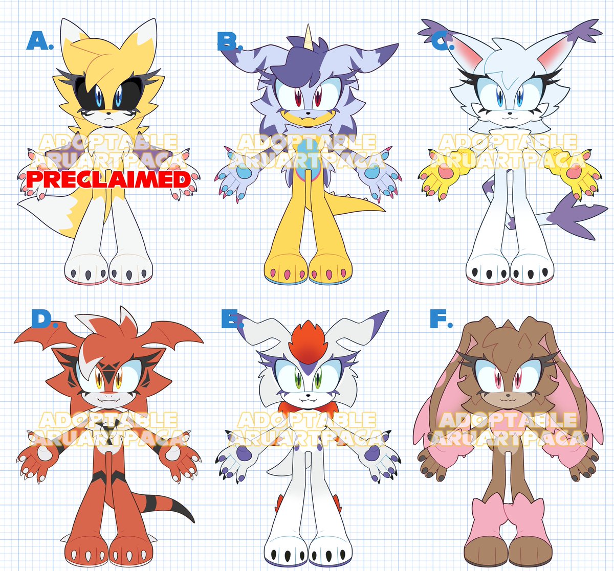 aruartpaca's tweet image. MOBIAN DIGIMON ADOPTABLE BATCH 🌟 PAYPAL OR KO-FI: ko-fi.com/aruartpaca/shop

30USD each

A. Renamon
B. Gabumon
C. Gatomon
D. Guilmon
E. Gomamon
F. Lopmon

Comment/DM to claim or get them immediately on Ko-fi!

#sonicoc #adoptableopen