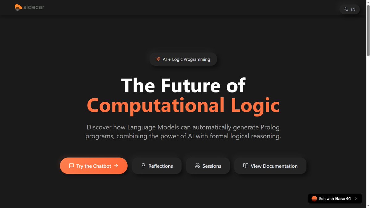 Ateneo's tweet image. LLM and Prolog: the logical alternative to chain-of-thought reasoning with @base_44 and @tau_prolog   tauprolog-llm.base44.app
