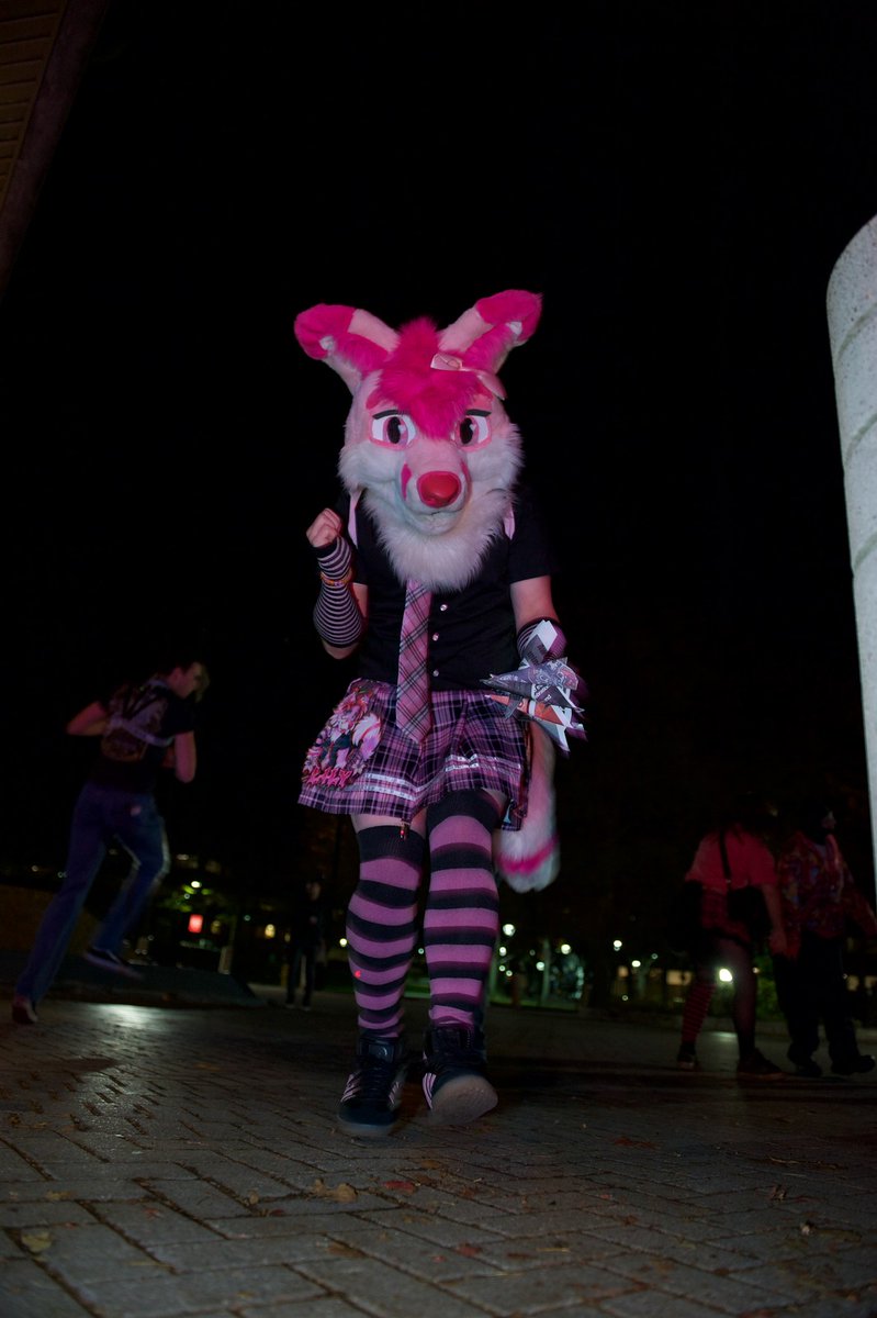 🎶 SO HERE I AM, DOING EVERYTHING I CAN 🎶

Pink fop caught dancing around to some jams down at furpoc.~😋💕

📷:/eberrawolf.bsky.social

#FursuitFriday #furpocalypse #Furpoc2025