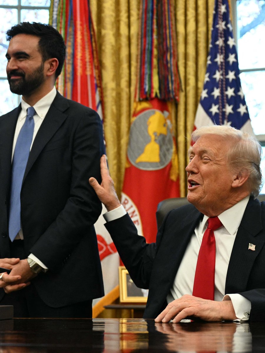 esquire's tweet image. President Trump and New York City Mayor-elect #ZohranMamdani finally came face-to-face at the White House.

After a closed-door meeting, the pair were surprisingly cordial while responding to questions from the press.

“We agree on a lot more than I would have thought,” Trump…
