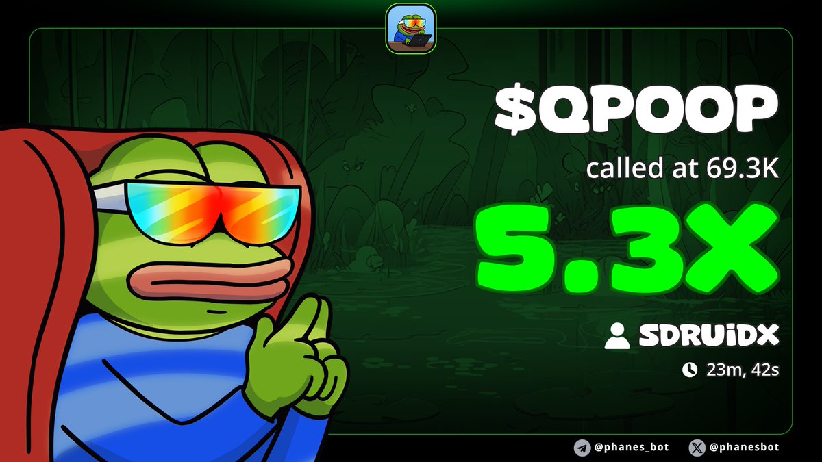SDruidX's tweet image. $QPOOP just took a wild ride from 69.3K to an all-time high of 342.2K
5.3x gains
Ca;

65gcbfTq4dS36xWi1jAJjZ7pRAQL4nMkBxjNdBrspump