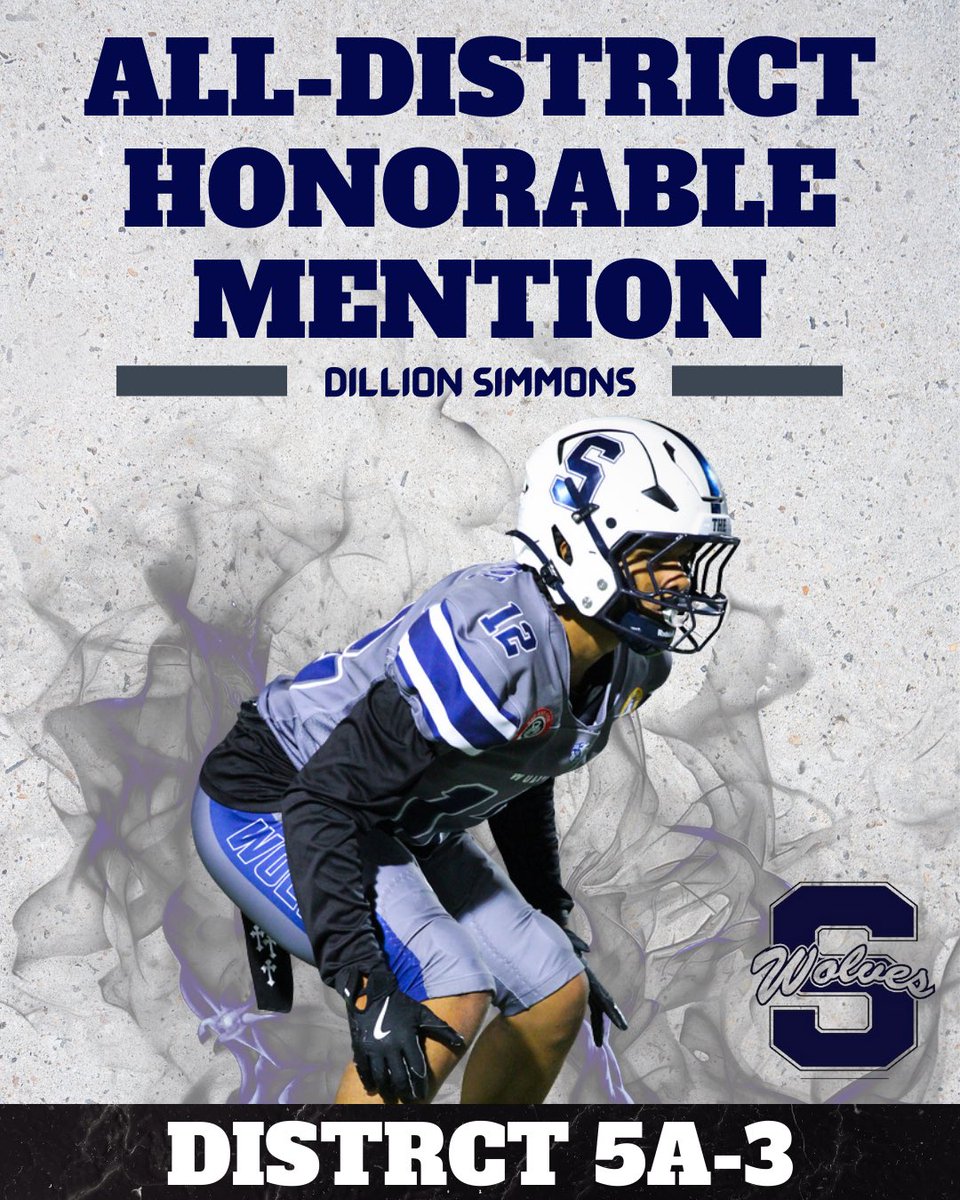 Congratulations Dillon Simmons for being named Honorable Mention all district!