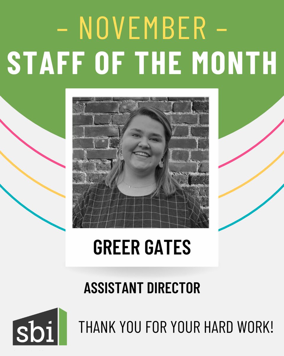 🌟 November Staff of the Month🌟  

Congratulations Greer! She recently stepped into a new role and has gone above and beyond, always ready to lend a hand and support the team wherever needed. We’re lucky to have you! 👏💛  

#SBIStaff #AssnChat #StaffOfTheMonth #AssnManagement