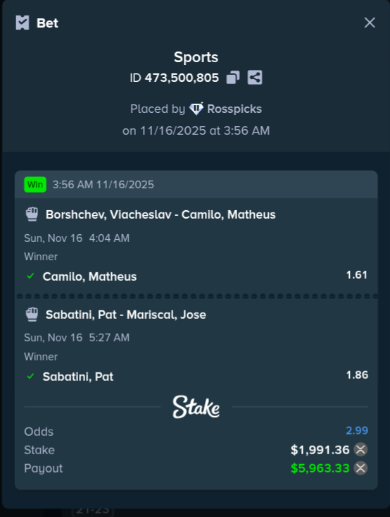 RossPicks's tweet photo. 🔥Last week all the parlays smacked on live stream for $32,000 💸#UFC322 

🔴: https://t.co/uv6IC5W15W

🔥😡NOW we going back to back at #UFCQatar @STAKE @StakeEddie 

🫂Follow: @rosspicks & @demize21 

Rt + like + tag friend 👇 

Tell me in comment's what's you got for next coming ufc card !!!!!