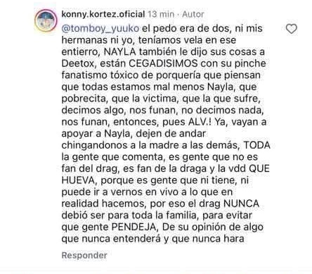 dadani_mendoza's tweet image. Konny con este comentario demostró en efecto ser una NyE como Deetox, a parte se lee super clasista JAJAJAJA.
Nmms, sí no ibas a aguantar, mejor no hubieran audicionado 😂
#LaMasDraga #LMD7 #Konny