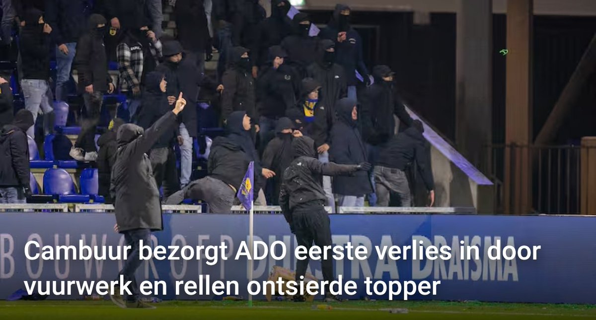 Rellen tijdens SC Cambuur - ADO Den Haag voetbalwedstrijd