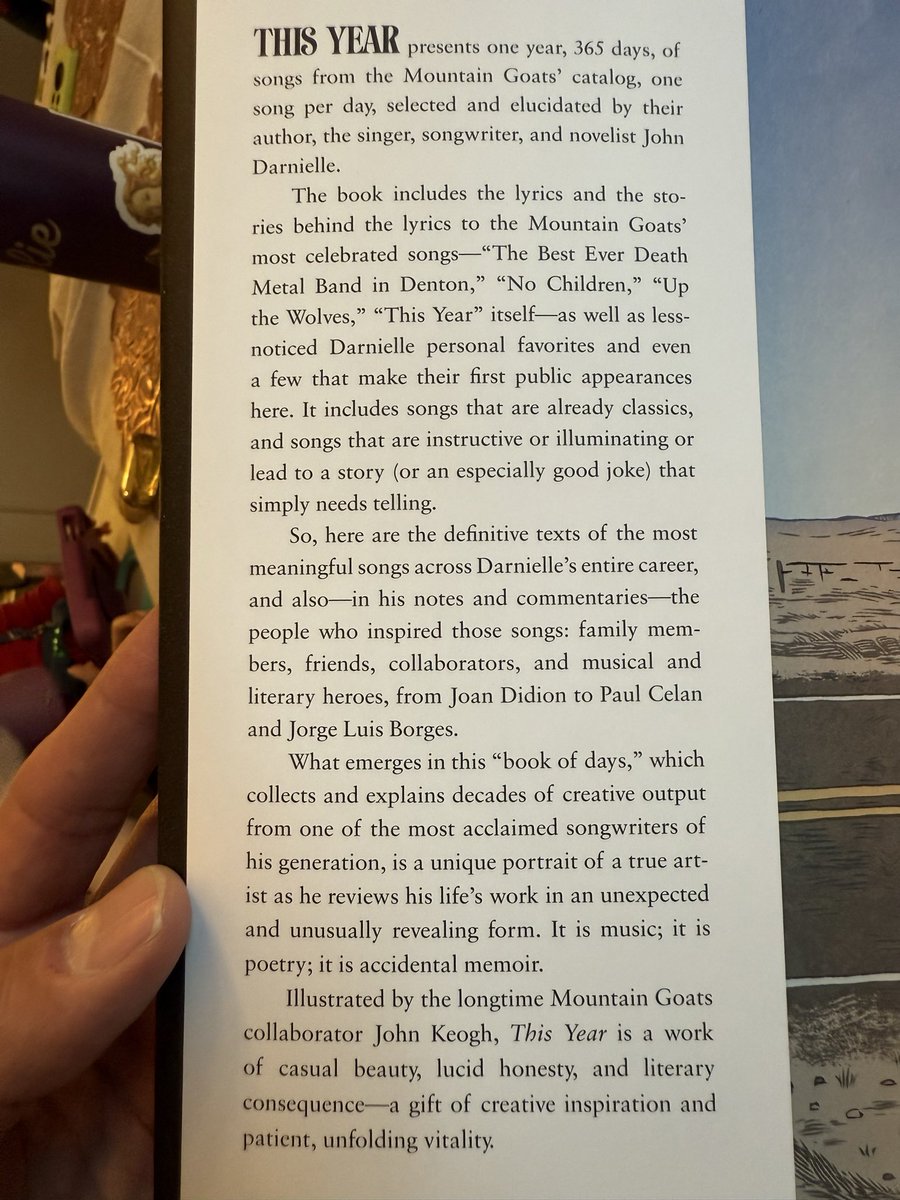 Today’s Mail! I preordered this many months ago, and my autographed copy just arrived. This book includes the full lyrics to 365 songs by John Darnielle (The Mountain Goats), and he also annotates each one.