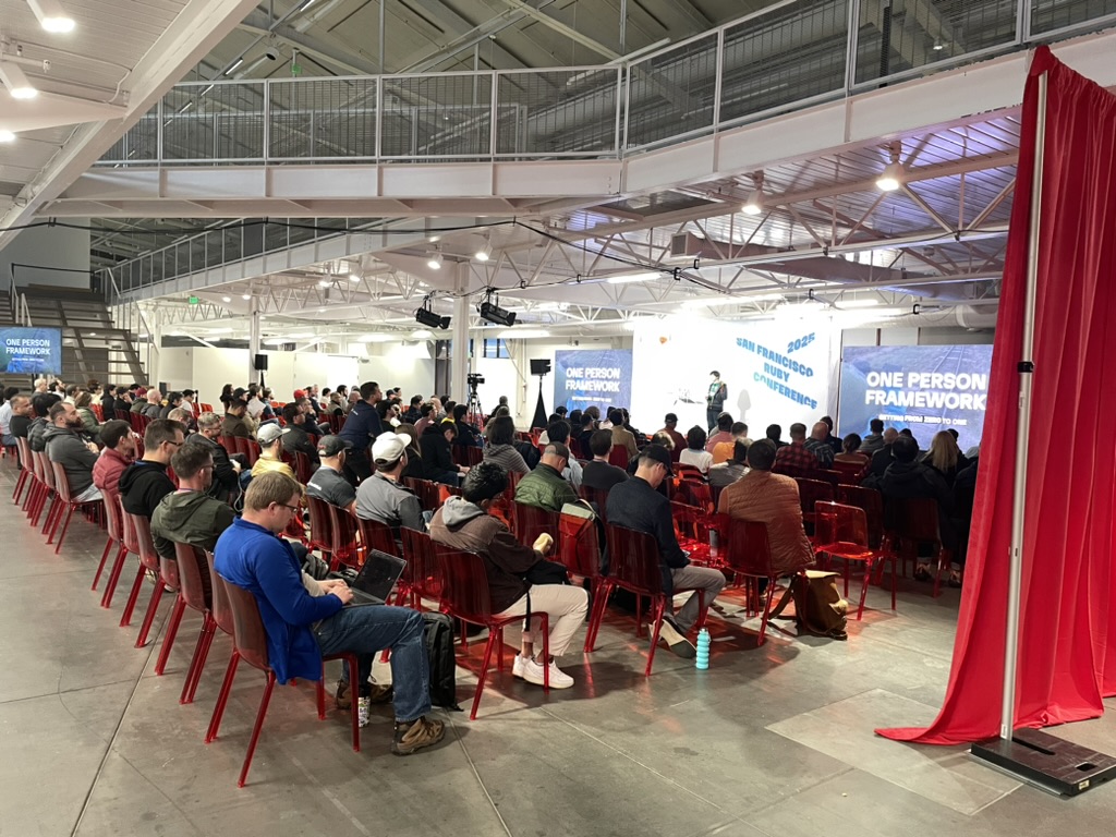 Summary of SF Ruby Conf:

- Met so many great people
- Inspired to use AI in products and process
- Incredible tips for marketing
- Refined my Tend story
- Comradery with other programmers &amp; founders

Grateful to have been a part of it.

#sfruby