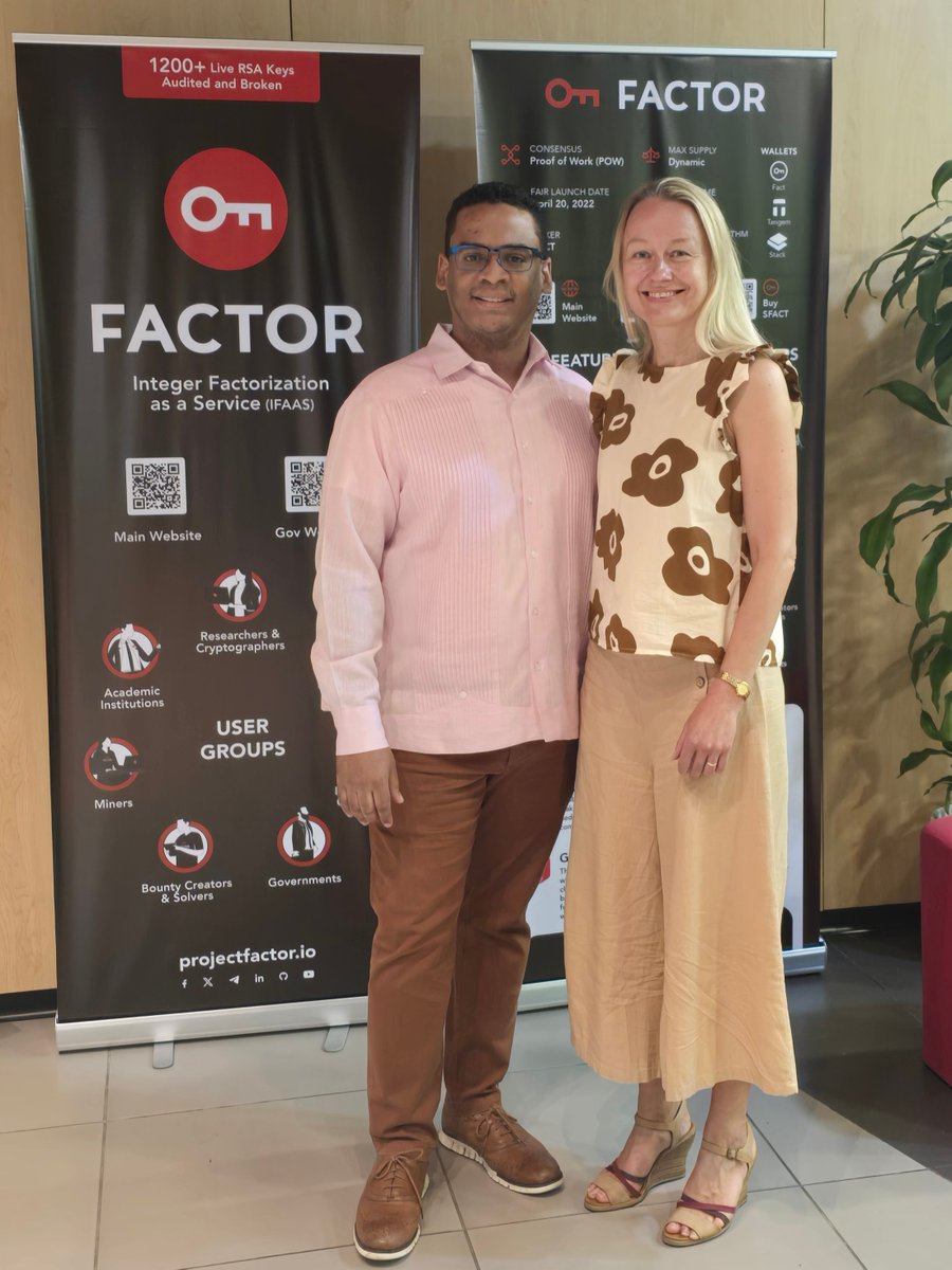 ProjectFactor's tweet image. We want to thank Liina Areng - the director of EU Cybernet and president of LAC4- and her team for hosting such a great conference this year and making us part of their mission: borderless resilience. 

At FACTOR,  proper cryptography and crypto-currencies combine to make the…