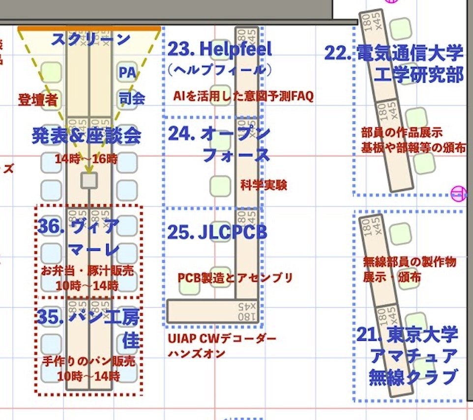 2/7（日）開催 #電波文化祭5 には二つの大学サークル、電気通信大学 工学研究部さんと、東京大学アマチュア無線クラブさんです。ちょうどこの連休に電通大・東大の文化祭が開催されています。天気も良好、皆様も訪ねてみてください。