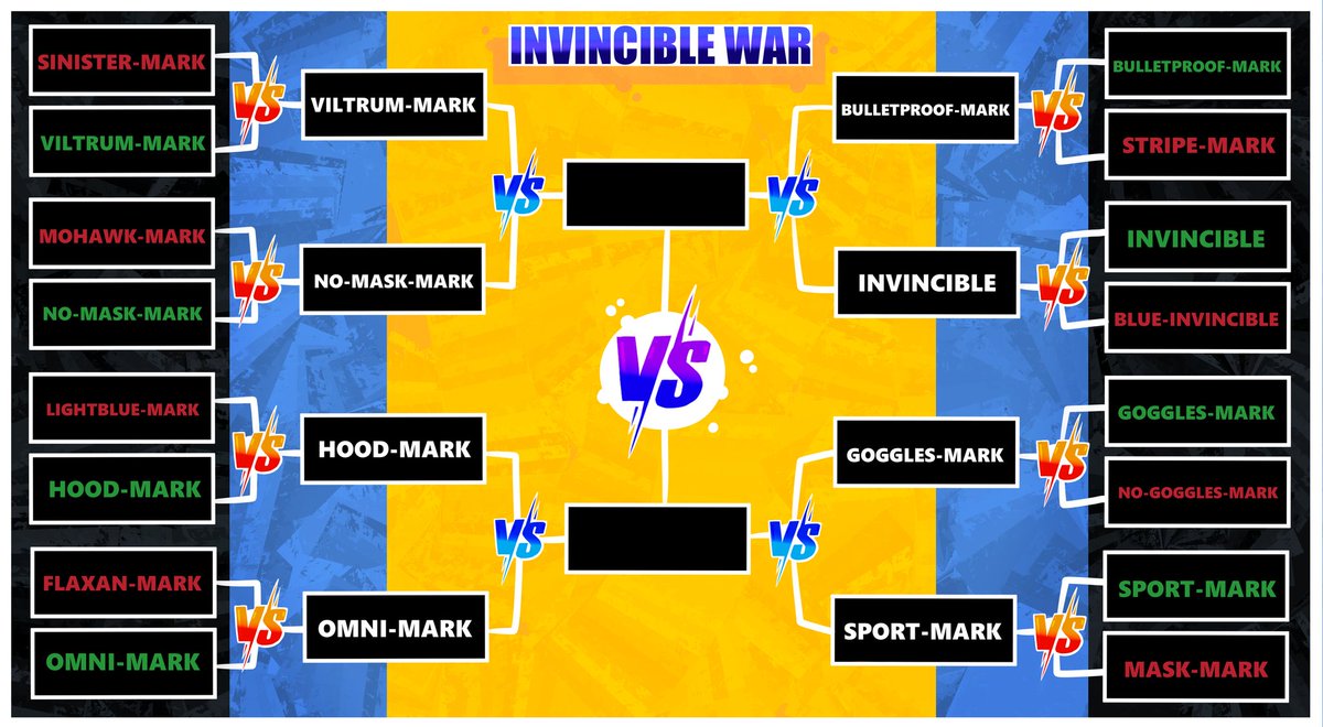 The first round of the invincibles tournament is almost over, take a look and choose the next winner (or loser) xD 

Thank you so much! 🤗
Link: patreon.com/Dante21