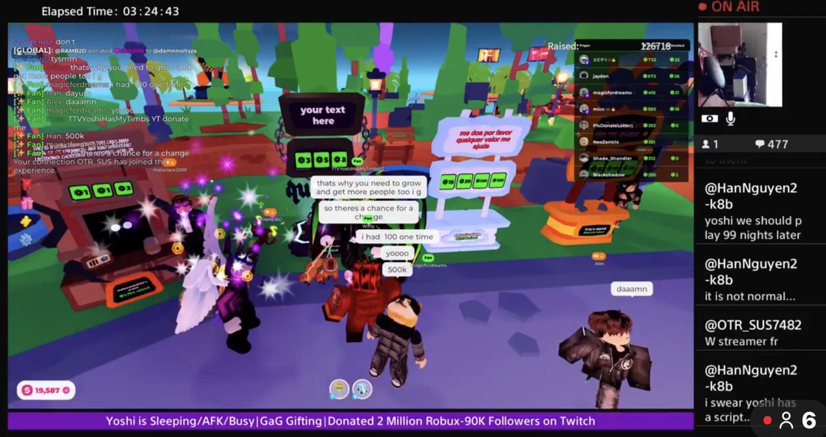 RobloxYoshi's tweet image. Whenever I join roblox games people ask how I get my $CLOUT so high? 
Consistency, vision, &amp;amp; long term process goals made me enjoy playing roblox to socialize and teach younger gens what to avoid in life because we don’t want them to cause a mistake that happened to us already.