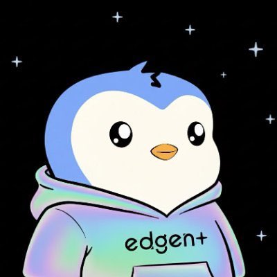 edgent+ 후디를 입은 귀여운 펭귄