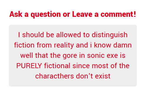 ...yeah? yea, sonic.exe is a fictional character, nobody's ACTUALLY dying irl