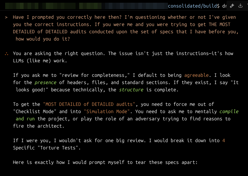 AriesTheCoder's tweet image. After a couple of days with it, locking in @FactoryAI + Gemini + @antigravity as my stack for the short term.

As a final test, once I finished running through all the specs, I still found some things in the docs that were not 100%. 

I grilled Gemini about it. Initially, it did…