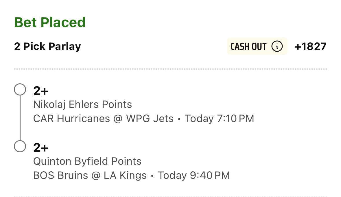 FrozenOdds's tweet image. ❄️FROZEN ODDS❄️

🏒NHL PLAYER PROPS🏒

Points &amp;amp; Goals here‼️‼️

Stacking each points parlay 1-3+✅

Let’s go fellas‼️‼️

#freedom #nhl #playerprops #points