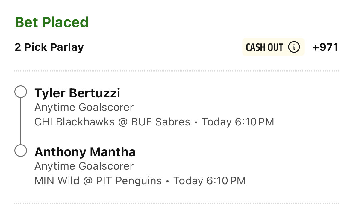 FrozenOdds's tweet image. ❄️FROZEN ODDS❄️

🏒NHL PLAYER PROPS🏒

Points &amp;amp; Goals here‼️‼️

Stacking each points parlay 1-3+✅

Let’s go fellas‼️‼️

#freedom #nhl #playerprops #points