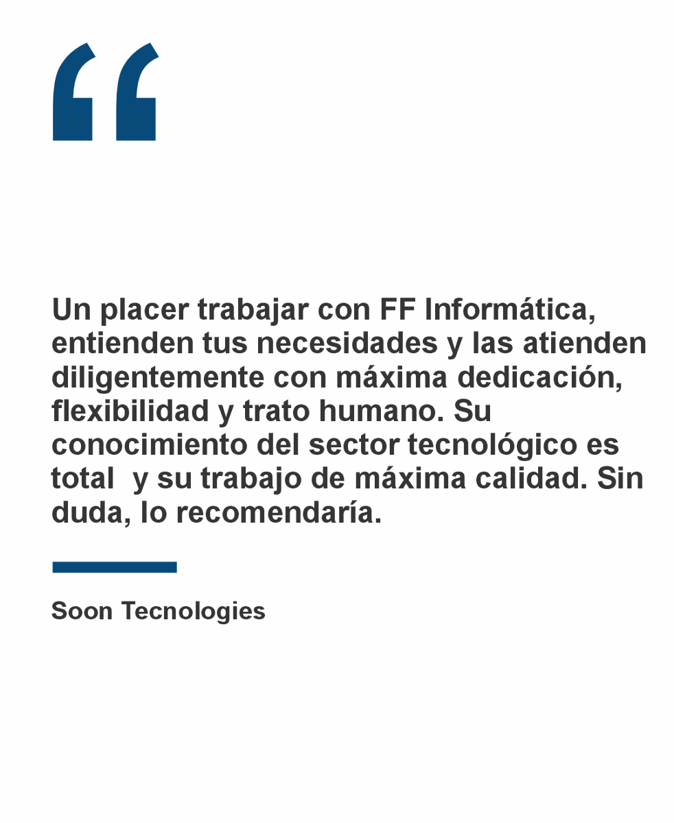FFInfyCom's tweet photo. Soluciones que marcan la diferencia

En FF Informática y Comunicación, nos enorgullece colaborar con Soon Technologies, acompañándoles con un servicio atento, flexible y orientado a comprender a fondo cada una de sus necesidades.

#FFInformaticayComunicacion #Tecnología https://t.co/f9mKsXxstP