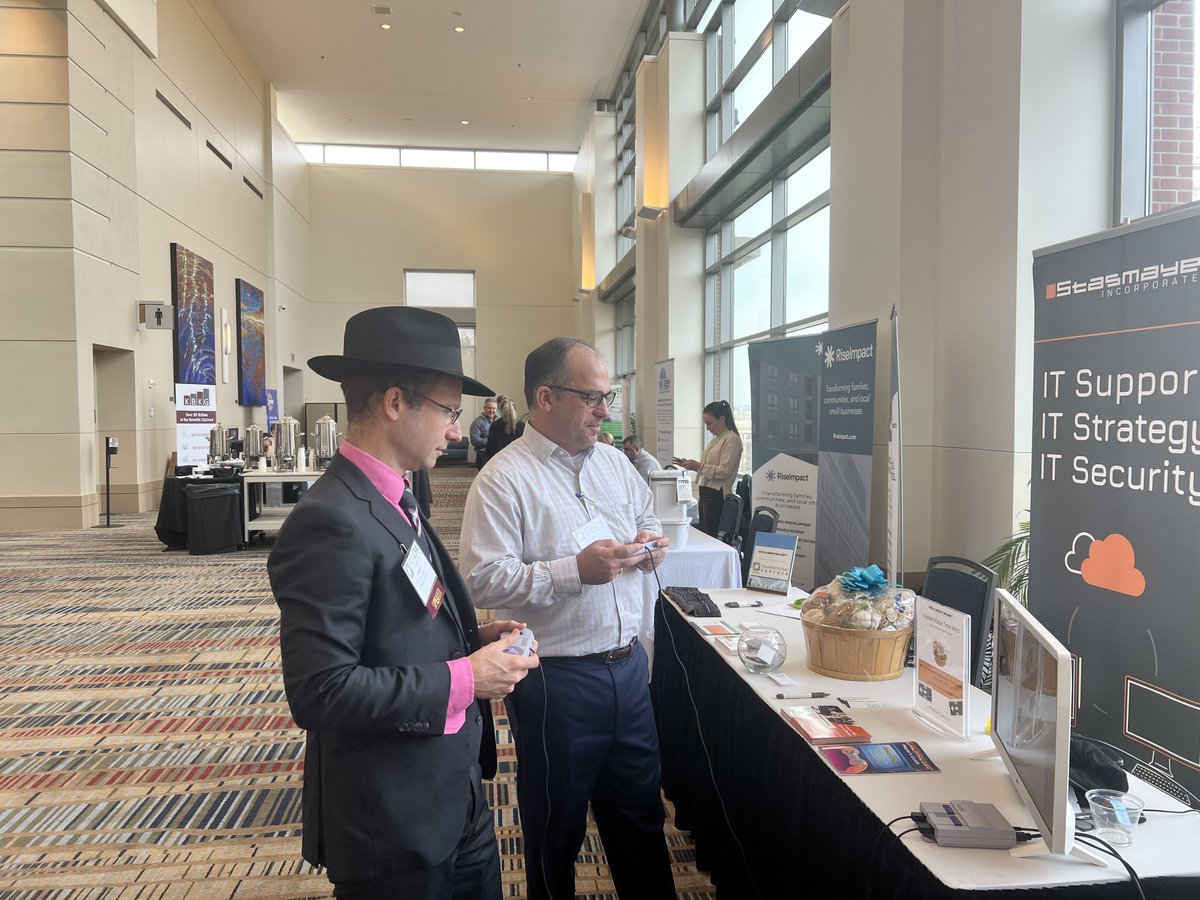 Stasmayer's tweet image. Great day at the #SCACPAcade! Our CEO, Richard Krenmayer, shared powerful insights on Fraud Protection, Cybersecurity, and AI — and we hope our booth added a little nostalgia to your day with a classic Super Nintendo 🎮Thank you @SouthCarolinaAssociationofCPAS for a great event!