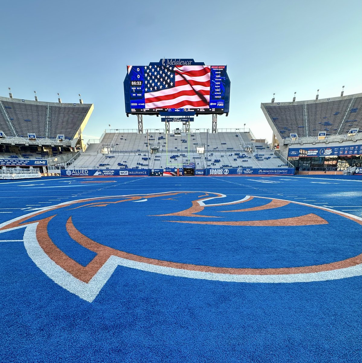 The Blue is groomed and ready for some football. <a href="/BroncoSportsFB/">Boise State Football</a> <a href="/BroncoSports/">Boise State Broncos</a>