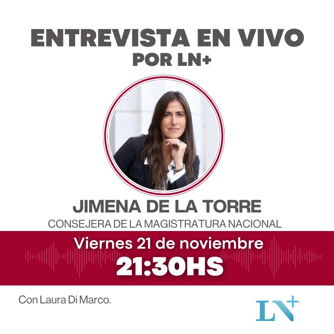 A las 21:30 ha, estaré en <a href="/lanacionmas/">La Nación Más</a> junto a <a href="/_LauraDiMarco/">Laura Di Marco</a>. Te invito a ver la entrevista en vivo:

youtube.com/live/Hb0GIEL8n…