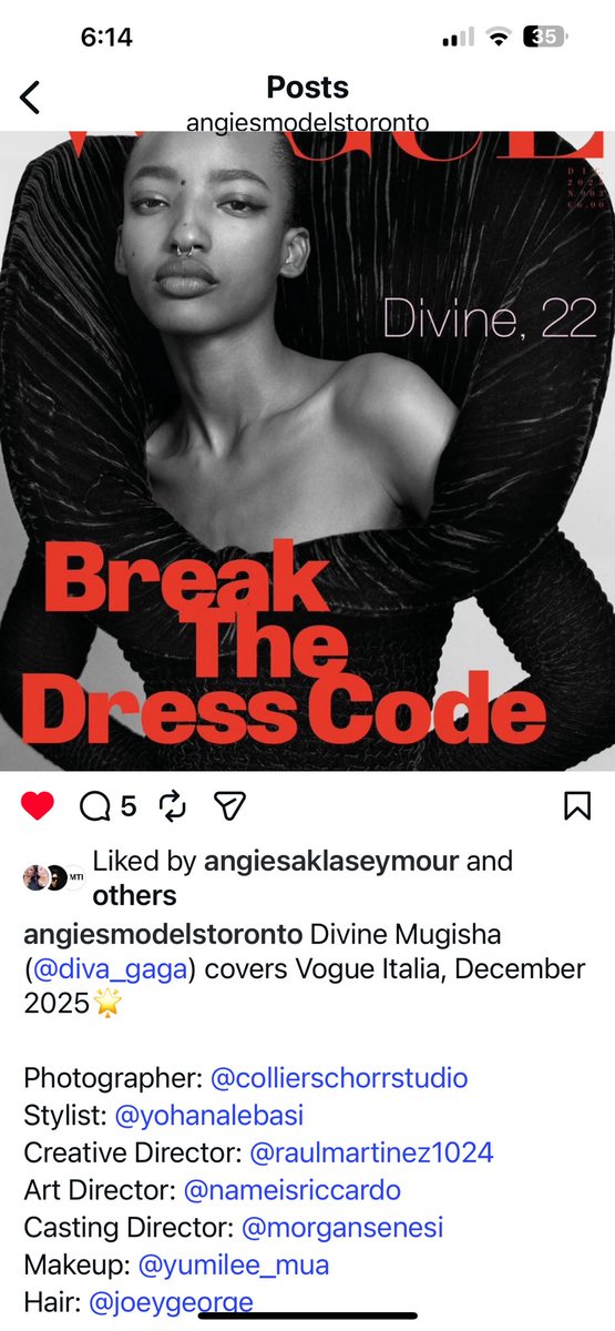 AngiesModels's tweet image. Our Brilliant Divine gracing the Italian Vogue Cover, an inspiration to us all! angiesmodels Angie&apos;s AMTI #supermodel #vogue #italianvogue #cover