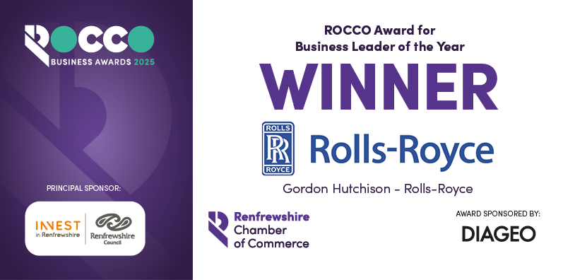 It's official!  Gordon Hutchieson, Vice President Manufacturing – Compression Systems Rolls-Royce plc (<a href="/RollsRoyce/">Rolls-Royce</a>) picks up the final ROCCO Award of the night - Business Leader of the Year!  🫡🏆

Thanks to our category sponsor <a href="/Diageo_News/">Diageo News</a> for supporting this award #2025ROCCO