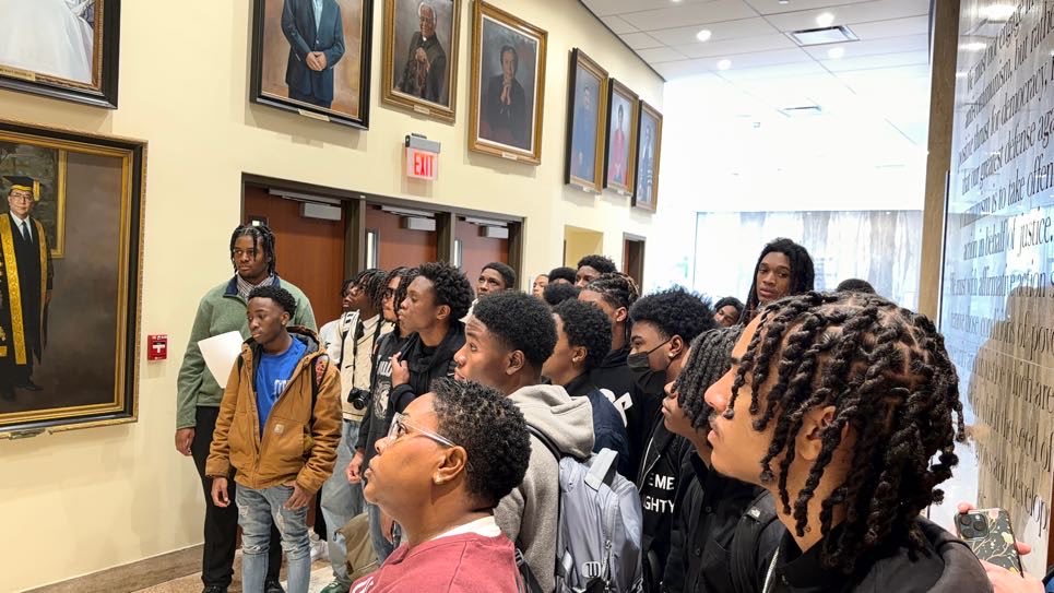 shebriej's tweet image. The young men of Alcovy High School visited Morehouse College. Ss met with the Computer Science Department and got a real look at a day in the life of a Morehouse Man. Huge thank you to Mr. Chapple for allowing your Ss to EXPERIENCE this powerful day of learning and possibility!