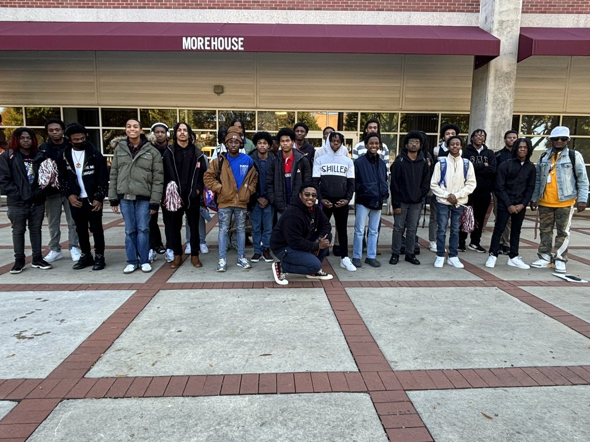 shebriej's tweet image. The young men of Alcovy High School visited Morehouse College. Ss met with the Computer Science Department and got a real look at a day in the life of a Morehouse Man. Huge thank you to Mr. Chapple for allowing your Ss to EXPERIENCE this powerful day of learning and possibility!