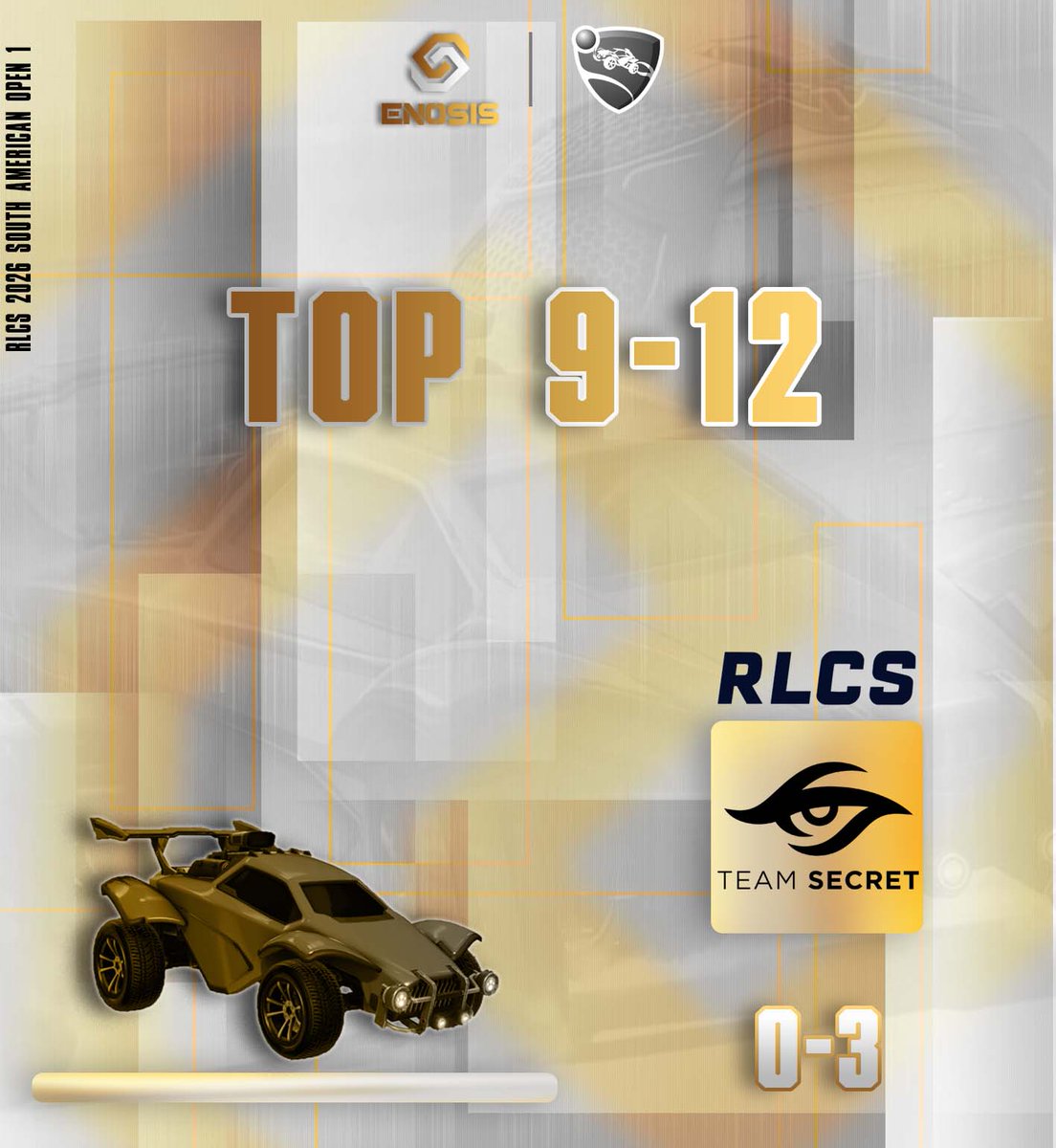 ▫️TOP 9-12▫️

🏆 <a href="/RLEsports/">Rocket League Esports</a> Major 1 SAM Open 1
❌ <a href="/AmethystRL/">Amethyst</a> 1-3
✅ #ChanguitosFC 3-0
❌ <a href="/teamsecret/">Team Secret</a> 0-3

We end our tough bracket with a 9-12th finish. Not a bad start to our journey and there is definitely more to come, ggs!

<a href="/Lucas06rl_/">Luca$06</a> <a href="/del1veryy/">del1very.</a> <a href="/snipjz/">snipjz.</a>

#OCOE