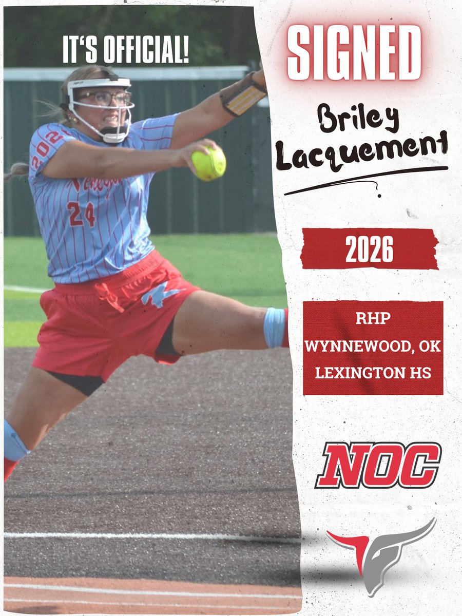 CLASS OF 2026 INK ALERT!
Welcome BRILEY LACQUEMENT - Wynnewood, OK/Lexington HS.  With 650 career high school K's, we can't wait to watch her do big things on and off the field!
#NOCTonkSB
#rollmavs