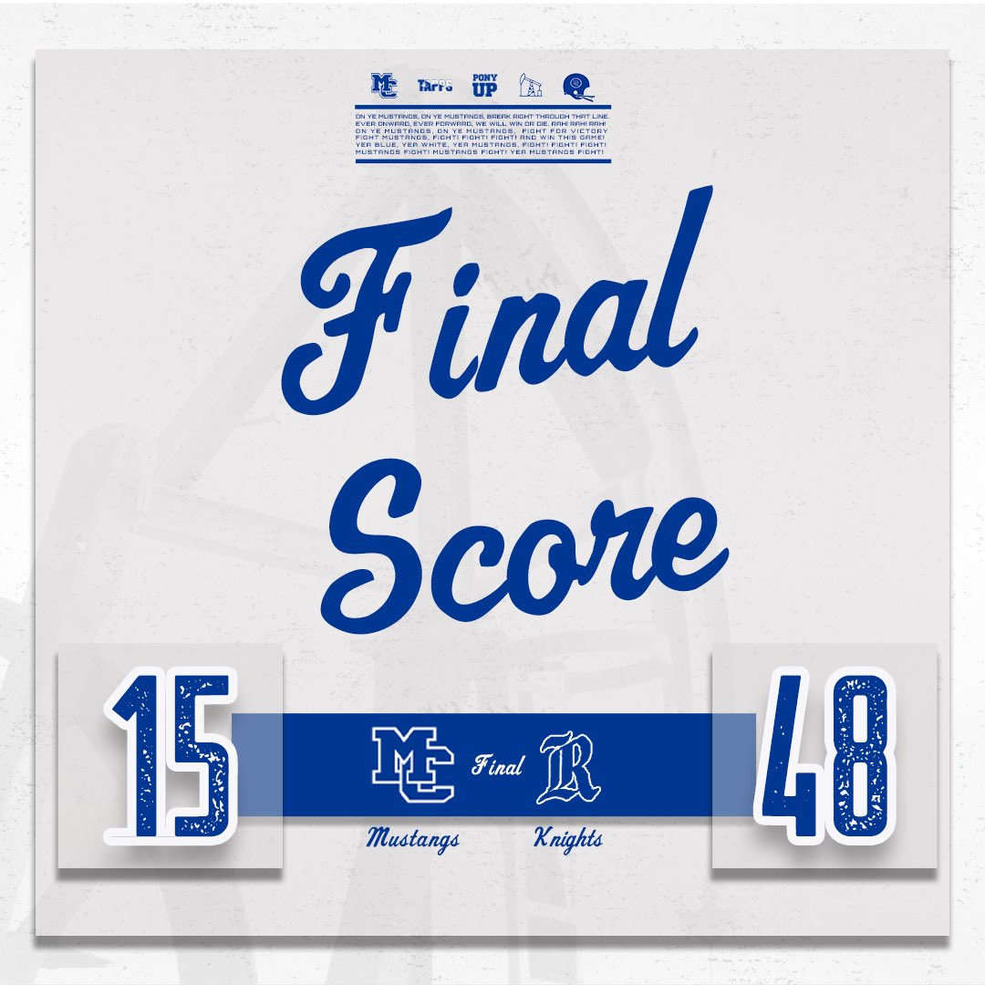 MCSMustangFB's tweet image. Midland Christian 15 | Regents 48

FINAL
  
🔵#PonyUp #NoUTurns⚪️