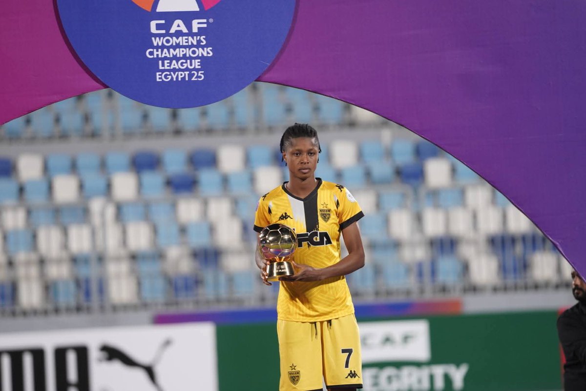 MCMalik19's tweet image. @ASECMimosas 💛🖤 striker Habibou Ouedraogo named best player in the CAF Women&apos;s Champions League. 
Well done to the whole team .

#ASEC 
#CAFWCL
#AfricanFootball