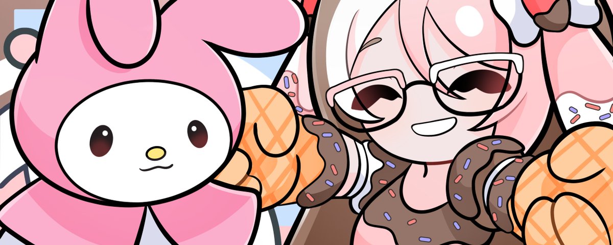 𐙚╰──╮ ✦  : Chibi banner I made for @/LovelyGlitchy
on VGen !          

˚⊱🫧⊰˚ ⁀➷ vgen.co/_1Koi_        

 .𖥔 ݁ ˖  #VGen #VGenComms ˚₊‧꒰ა 🫐 ໒꒱ ‧₊