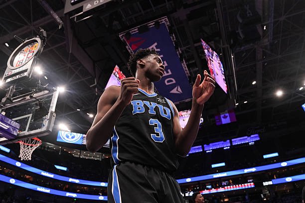 JazzePinkman's tweet image. Something about AJ Dybantsa playing in the Delta Center just feels right #TakeNote