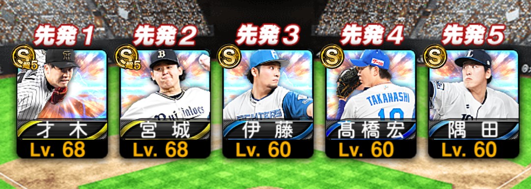 そしてWBCのような先発陣も勢揃いし、経験値と試練が足りなくなる嬉しい誤算（及川も獲得）