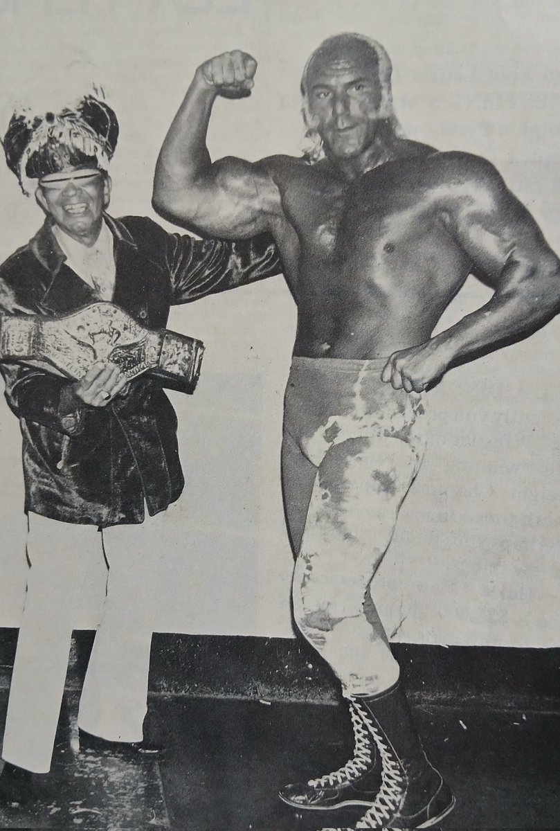 WrestlingIsKing's tweet image. The Grand Wizard of Wrestling,holding the WWWF World Heavyweight Championship for the Champion himself,Superstar Billy Graham back in 1977.