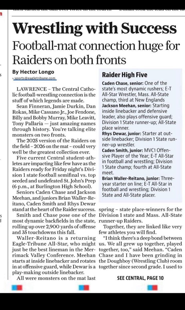 For those at the Central Catholic vs SJP football game tonight a little reading to help you decided how to spend your winter. 
<a href="/RedDevils_Ftbl/">Burlington High School Football</a>