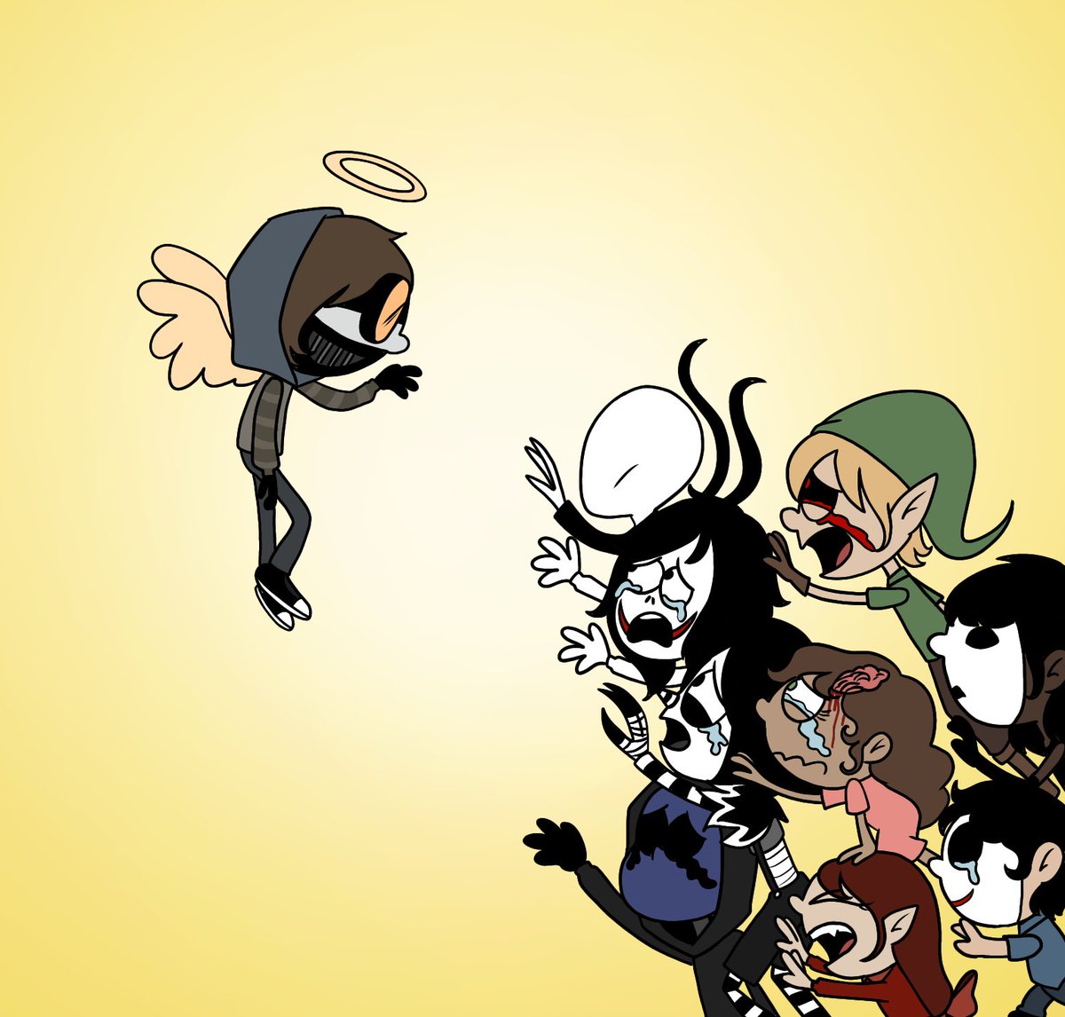 M4KEM35CREAM's tweet image. Toby being removed from the fandom 
#creepypasta #TicciToby #creepypastafandom