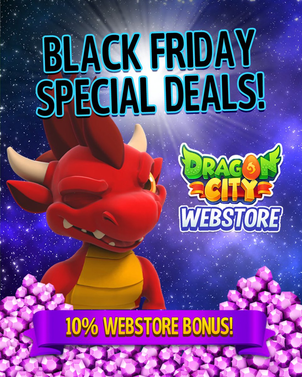 Black Friday week begins today! 🔥 

Get 10% extra value on the top dragons in the game exclusively on our Webstore! 🛍️ 
Check out the Webstore every day so you don’t miss your favorite Heroic dragon on offer. 🐲 👉 rebrand.ly/BlackFridayDea…

Limited time only for Black Friday
